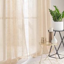 Gordijnen met ringen (140 x 280 cm) Luxor Beige