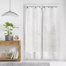 Paire de voilages anneaux (70 x 200 cm) Linka Blanc