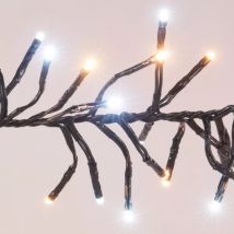 Lichterkette 11 m 1512 LED Kabel Schwarz Boa Zweifarbig Warmweiß und Kaltweiß