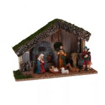 Crèche de Noël complète et lumineuse (H30 cm) Sainte-Rose