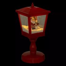 Lanterna di Natale a pile (H31 cm) Babbo Natale e Neve