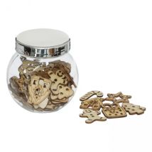 48er Set Deko zum Verstreuen Pain d 'épices aus Holz