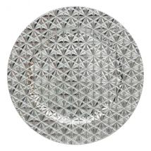 24er Set Glasuntersetzer (D33 cm) Luxe Silber