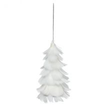 Weihnachtsbaum zum Aufhängen (H15 cm) Délicates plumes Weiß