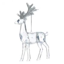 Aufhänger Weihnachten (H14 cm) Renne des glaces Transparent