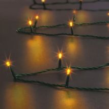Guirlande lumineuse 30 m 300 LED câble vert Timer Blanc chaud