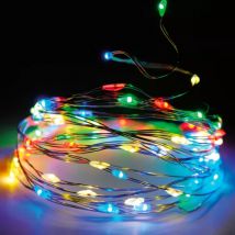 Lichtslinger 8 m 80 Micro LED Zilverdraad Multicolor