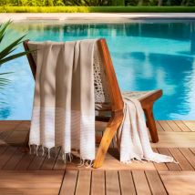 Fouta coton recyclé (100 x 200 cm) Océane Beige