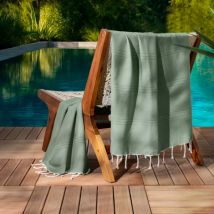 Fouta coton recyclé (100 x 200 cm) Sunshine Vert kaki