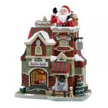 Village de Noël Lemax lumineux Boutique du Père Noël