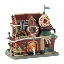 Lemax Kerstdorp verlicht Danny's Donuts & Coffee