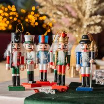 Notenkraker om op te hangen set van 6 Meerkleurig