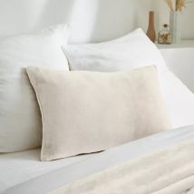 Housse de coussin rectangulaire flanelle (40 x 60 cm) Didou Beige grège