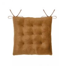 Vierkant nepbont stoelkussen (40 x 40 cm) Asgard Camel