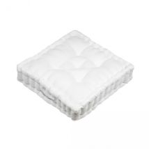 Vierkant fluwelen vloerkussen (45 x 45 cm) Dandy Crèmewit