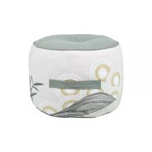 Coussin de sol rond coton haut (40 x 30 cm) Yuki Ecru