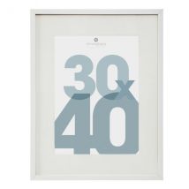 Cadre photo bois mural (30 x 40 cm) Manu Blanc
