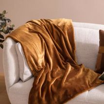 Plaid doux flanelle (130 x 180 cm) Cuddly Camel