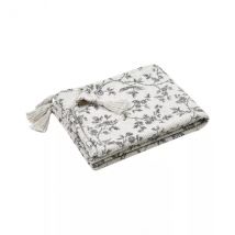 Jeté de canapé coton recyclé (125 x 150 cm) Clarine Ecru