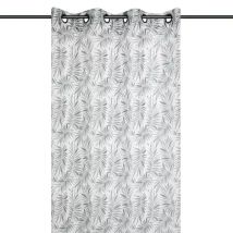 Gardine mit Ösen (140 x 260 cm) Ziana Schwarz