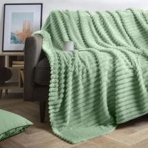 Plaid doux (220 x 240 cm) Dune Vert sauge