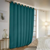 Rideau obscurcissant thermique (280 x 260 cm) Calore Bleu canard