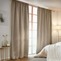 Rideau obscurcissant thermique galon fronceur (140 x 240 cm) Calore Taupe