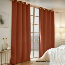 Rideau obscurcissant thermique (140 x 240 cm) Calore Terracotta