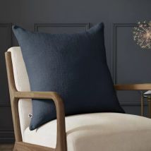 Coussin carré coton (60 x 60 cm) Sixtine Bleu nuit