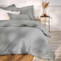 Perkal-Bettbezug (200 x 200 cm) Cali Hellgrau