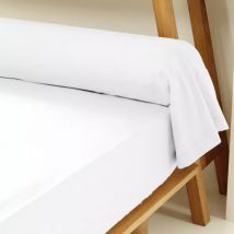 Taie de traversin percale de coton (L185 cm) Cali Blanc