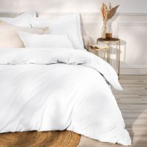 Housse de couette percale de coton (200 x 200 cm) Cali Blanche