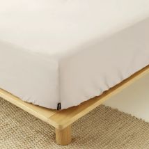 Drap housse percale de coton (90 x 200 cm) Cali Beige