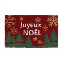 Paillasson de Noël coco (45 x 75 cm) Joyeux Noël Rouge et vert