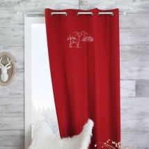 Rideau effet laine (135 x 260 cm) Planay Rouge