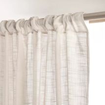 Voilage galon fronceur effet lin (280 x 240 cm) Robin Beige