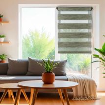 Rolgordijn Dag / Nacht (90 x 180 cm) Gemêleerd Groen