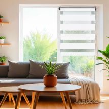 Tenda a rullo (60 x H180 cm) Giorno / Notte Bianco