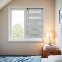 Store enrouleur Jour / Nuit (45 x 90 cm) Gris clair