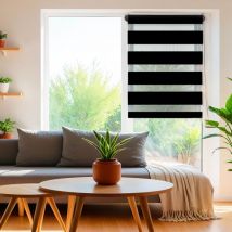 Store enrouleur Jour / Nuit (90 x 180 cm) Noir