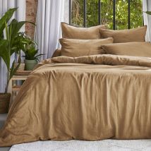 Bettbezug aus gewaschenem TENCEL Lyocell (280 x 240 cm) Olivia Camel