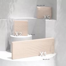 Lot de coussins de remplacement pour salon de jardin Calvi 5 places - Beige