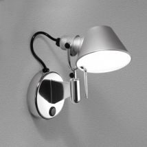 Wandleuchte Tolomeo Micro Faretto mit Druckknopf ARTEMIDE - Aluminium