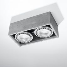 Deckenleuchte Quatro 2 Beton SOLLUX - Grau