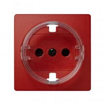 Abdeckung mit Sicherheitsvorrichtung fü Schuko-Steckdose Rot SIMON 73 LOFT 73041-67 Graphitrot