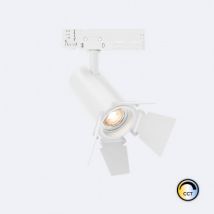 LED-Strahler für 3-Phasenstromschiene 20W Fasano Cinema CCT No Flicker Dimmbar Weiss Wählbar (2700K-3200K-4000K)