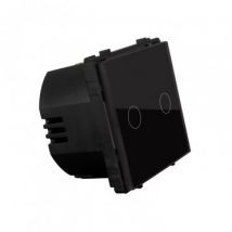 Interrupteur Tactile WiFi Double Modern Noir