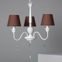 Lustre Métal et Tissus Zuri Marron