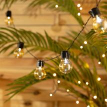 Guirlande d’Ampoules LED Solaire Nikola 2m Blanc Froid 6000K - 6500K