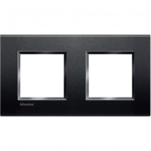 Platine Carée 2x2 Modules BTicino Living Light LNA4802M2BI Antracita